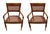 Vintage Seating armchair with woven rattan and wood back. Woven rattan bottom and tapering legs. One chair seat has...