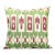 Green Handmade Ikat Pillow Cover For Sale