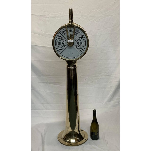 Early 20th Century Solid Brass Ships Telegraph By Bendix For Sale - Image 5 of 12