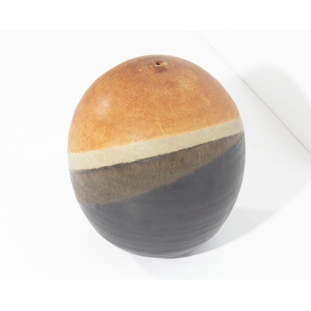 Contemporary Signed Studio Pottery Weed Pot Vase For Sale - Image 3 of 6