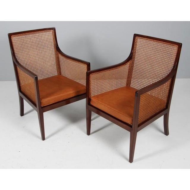 Vintage Chairs in Mahogany by Ole Wanscher, 1930s, Set of 2 For Sale - Image 3 of 11