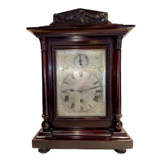Antique German Bracket Mantel Clock With Westminster Quarter Strike Chimes For Sale