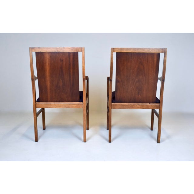 1970's Walnut Armchairs by Lane Furniture For Sale In Philadelphia - Image 6 of 9