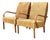 Vintage Japanese Wood and Twisted Jute Lounge Chairs - Pair For Sale