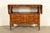 A beautiful French Provincial Louis XV style drop leaf buffet server or bar cart By Thomasville USA, Circa 1970s Carved...