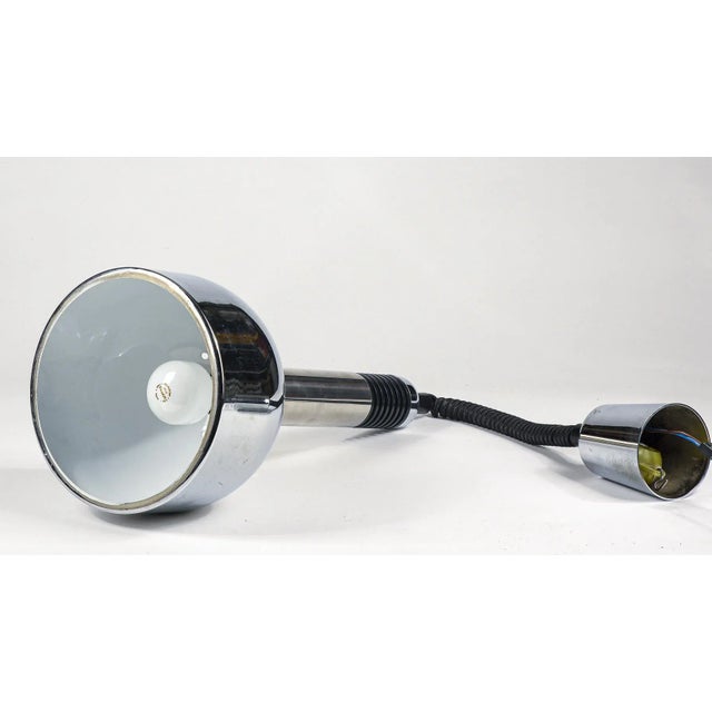 Silver White Enameled Pendant in Steel with Working Sliding, 1970 For Sale - Image 8 of 9