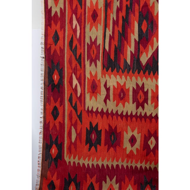 Turkish Sarköy Kilim Rug - 9'9'' X 11'5'' For Sale - Image 9 of 14