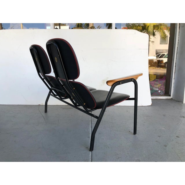 Wood Vintage European Poltranova Midcentury Settee For Sale - Image 7 of 9