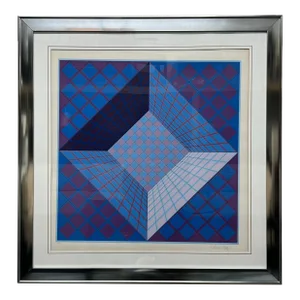 Victor Vasarely Limited Edition Op Art Lithograph, Signed and Numbered
