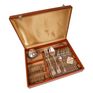 Antique French Cutlery Coquille by Cailar Bayard, 1920s, Set of 37 For Sale