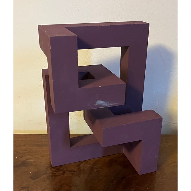 Wood David Seccombe (New York City 1930 - 2022) Mid-Century Modernist Abstract Paint Decorated Wood Table Sculpture Circa 1960 For Sale - Image 7 of 18