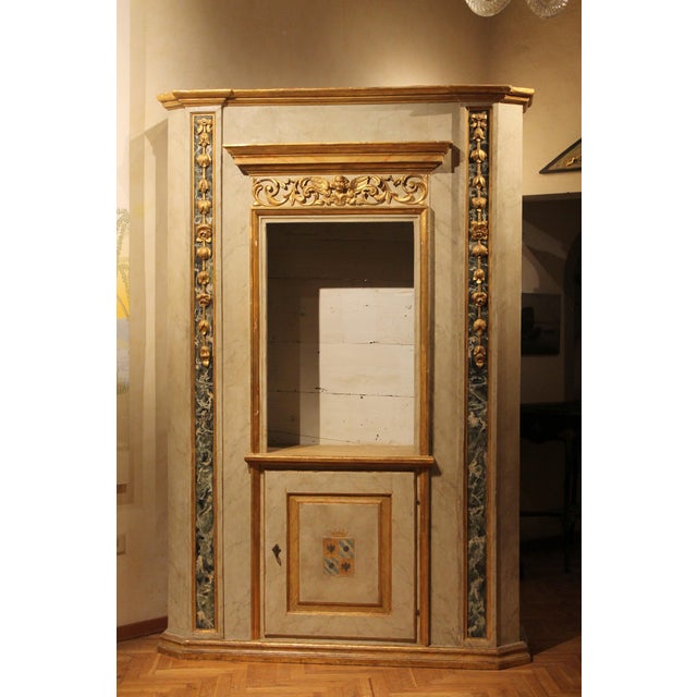 Faux Marble Lacquer and Giltwood Open Shelves, Set of 2 For Sale - Image 4 of 18