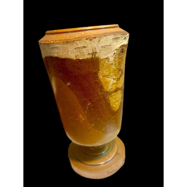 Camel Mid-Century Birch Bark Wood Goblet Folk Art Vintage Souvenir — Lake Geneva, Wisconsin For Sale - Image 8 of 11