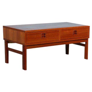 Minimalist Japandi Lowboard in Teak For Sale