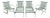 Set of Four o.w. Lee Iron Garden Lounge Chairs and Two Ottomans For Sale