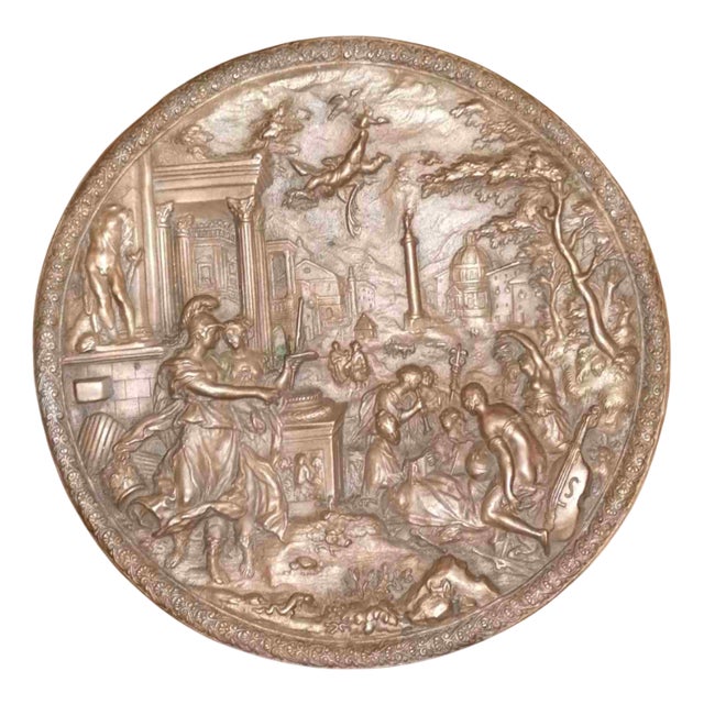 Bronze Relief with Allegory of Arts and Sciences in Reference to Hans Jakob Bayr, 1600s-1700s For Sale