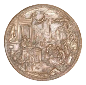 Bronze Relief with Allegory of Arts and Sciences in Reference to Hans Jakob Bayr, 1600s-1700s