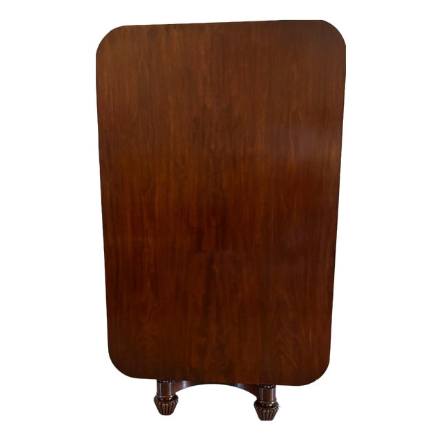 William IV English Figured Mahogany Pedestal Tilt Top Dining Table, 1830 For Sale