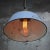 Industrial Vintage Industrial Blue Enamel, Clear Glass and Cast Iron Pendant Light For Sale - Image 3 of 6