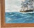 Vintage Mid Century Maritime Clipper Ship Framed Original Seascape Oil Painting For Sale - Image 9 of 13
