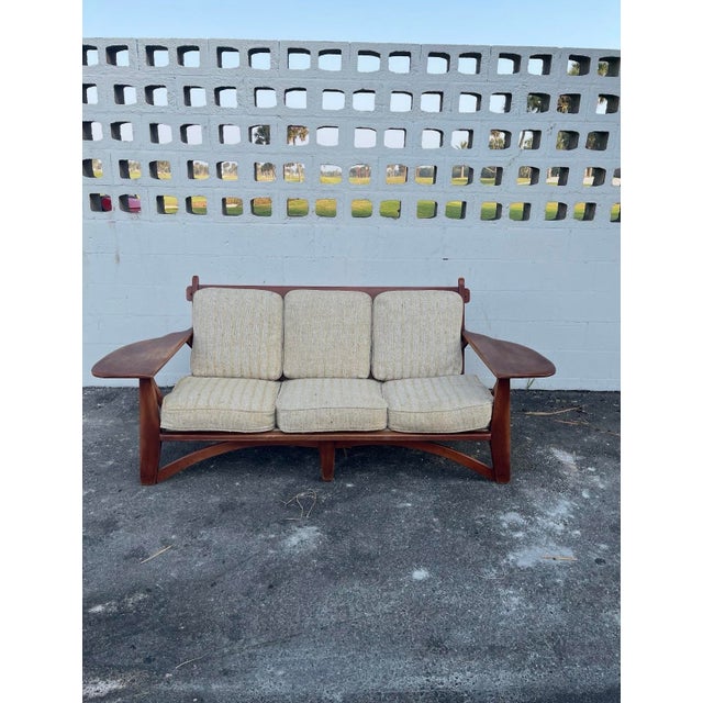 Wood 1930s Rare Transitional Modern Colonial Creations Paddle Arm Sofa by Herman DeVries for Cushman of Vermont For Sale - Image 7 of 11