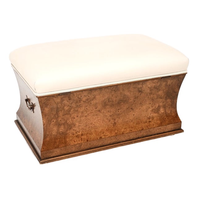 Vintage Burr Walnut Ottoman, 1930 For Sale