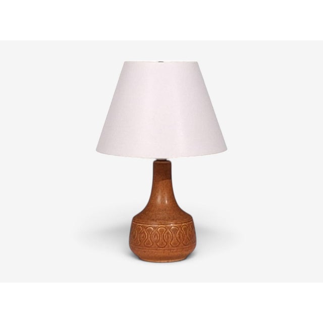 1960s Mid-Century Modern Søholm Stentøj, Table Lamp, Orange Stoneware For Sale - Image 4 of 10
