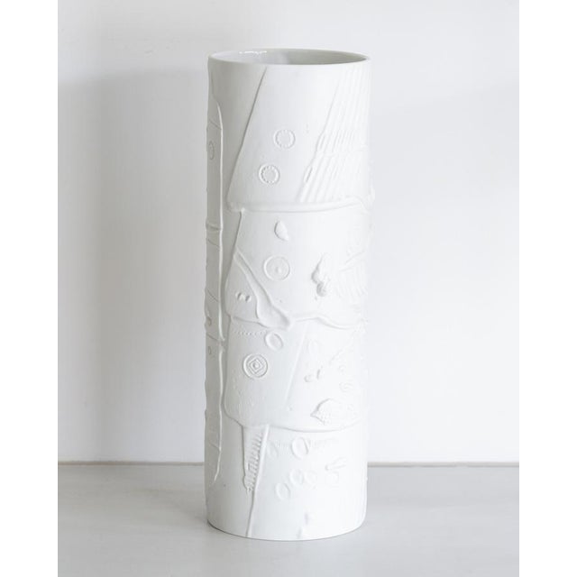 Rosenthal White Bisque Porcelain Floor Vase by Werner Schreib for Rosenthal, 1960s For Sale - Image 4 of 11