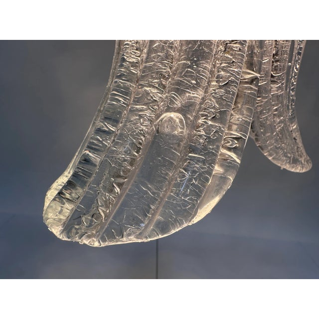 Large Murano Glass and Brass Chandelier, 1970s For Sale - Image 15 of 18