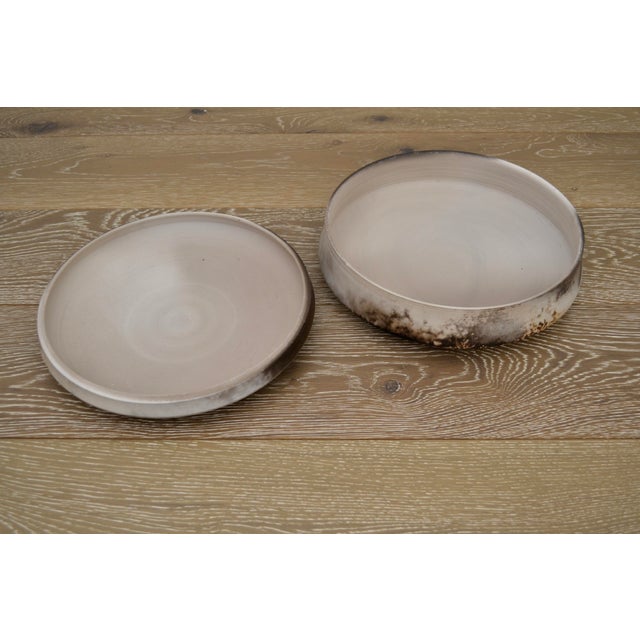 Mid-Century Modern Mid Century Covered Pottery Bowl For Sale - Image 3 of 6