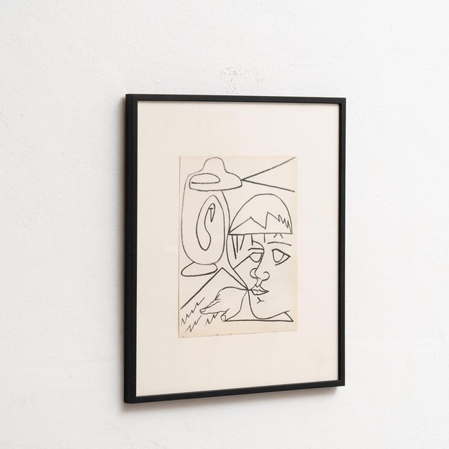 Modern Françoise Gilot, Composition, Lithograph, 1951, Framed For Sale - Image 3 of 12