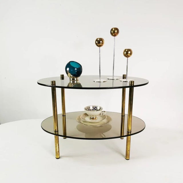 Minimalist Oval Side Table, Germany, 1960s For Sale - Image 12 of 13