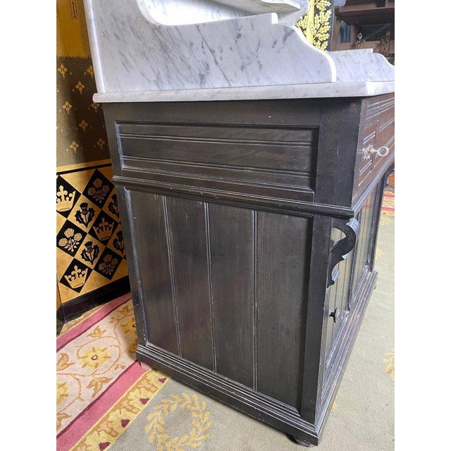 Napoleon III Blackened Wood Vanity Unit For Sale - Image 5 of 13