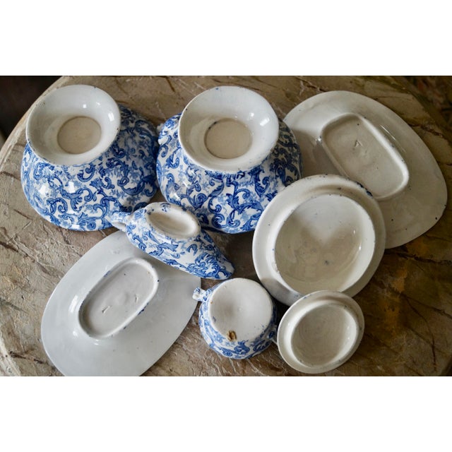 Antique Staffordshire Pottery Children's Dinner Service Toys Set from Ca 1880-1900, 1885, Set of 26 For Sale - Image 3 of 11