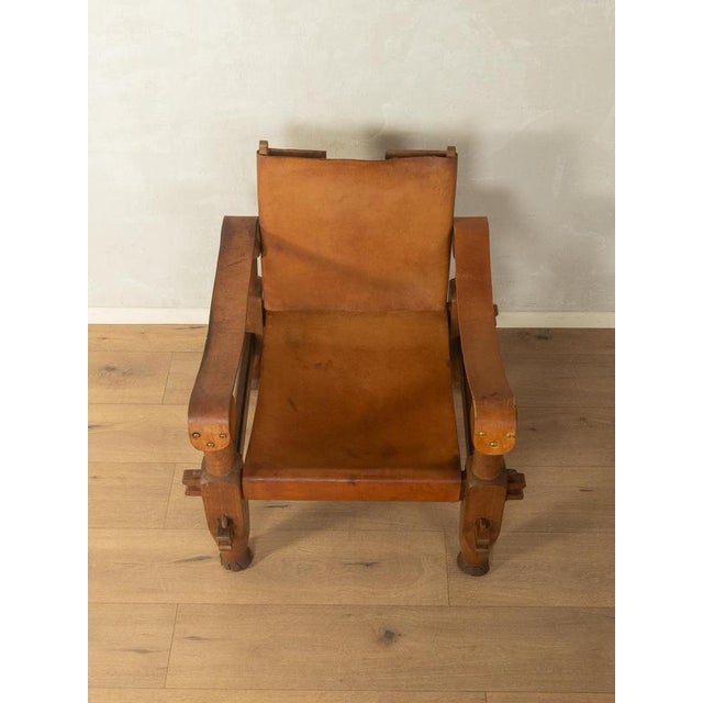 Vintage Brutalist Safari Armchair For Sale - Image 5 of 9