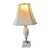 Milk Glass Lamp With Marble Base For Sale
