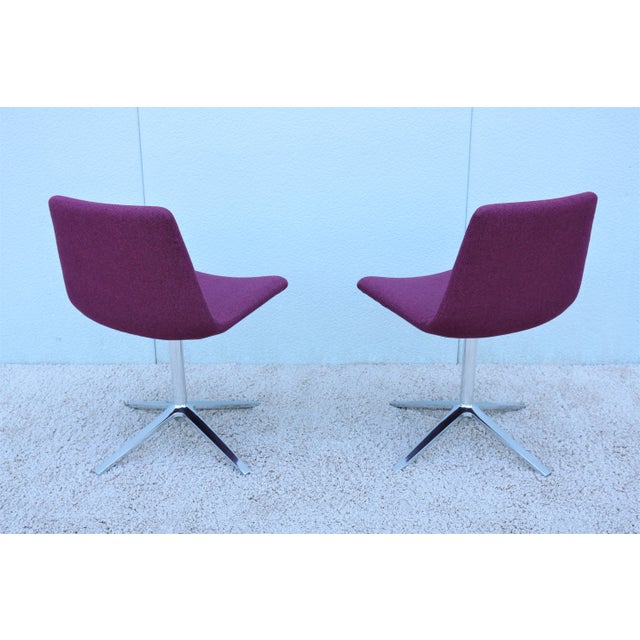 Italian Modern Jeffrey Bernett For B B Italia Cosmos Swivel Dining Chairs A Pair Chairish