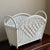 Mid-20th Century White Wicker Magazine / Book Holder For Sale - Image 11 of 12