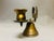 Portuguese Church Brass Candleholder with Matchbox Holder by Ferreira, 1930s For Sale - Image 3 of 8