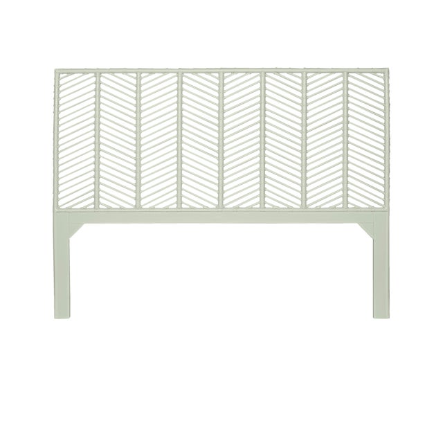 Not Yet Made - Made To Order Liam Standard Bed King - Celery Green For Sale - Image 5 of 12