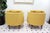 Mid Century Modern chair set of 2 by Karpen. These chairs are super cute. the yellow upholstery contrasts with the medium...