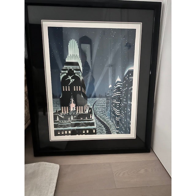 1980s 1980s Rooftop Serenade Lithograph, by Robert Hoppe. Signed and Numbered For Sale - Image 5 of 7