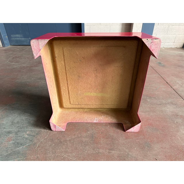 1960s Red Fiberglass Coffee Table, 1960s For Sale - Image 5 of 8