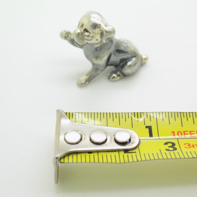Vintage Italian Genuine Silver 800 Puppy Dog Figurine by Sorini, Arezzo, 1980s For Sale - Image 14 of 15