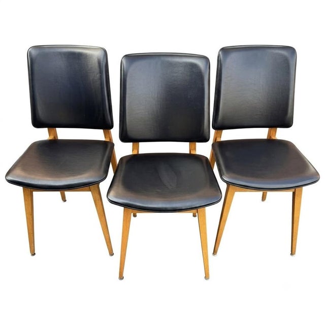 Vintage Scandinavian Chairs in Leatherette, 1960s, Set of 6 For Sale - Image 13 of 16