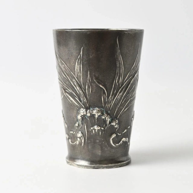 Art Nouveau Pewter Cup from WMF, 1890s, in Good conditions. Designed 1890 to 1919 This piece has an attribution mark, I am...