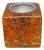 Flamed Cased Glass Table Lamp Cube in Orange, Green, Black and Beige by Peill & Putzler, 1970s For Sale