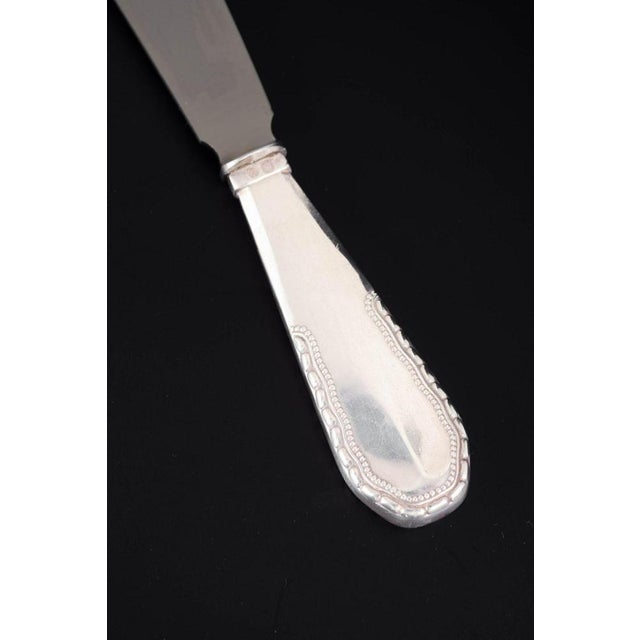 Cake Knife in Silver and Stainless Steel in Viking Pattern by Georg Jensen, 1930 For Sale - Image 3 of 7