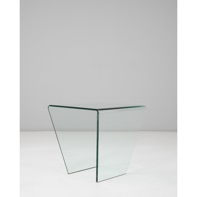 Mid 20th Century 20th Century French Postmodern Curved Glass Coffee Table For Sale - Image 5 of 18