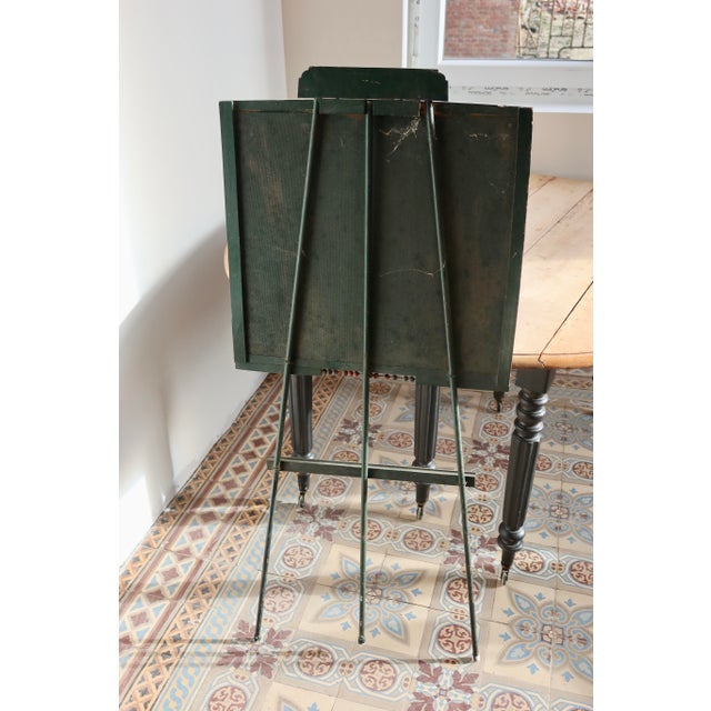 Antique French School Blackboard with Metal Base, 1930s For Sale - Image 6 of 7